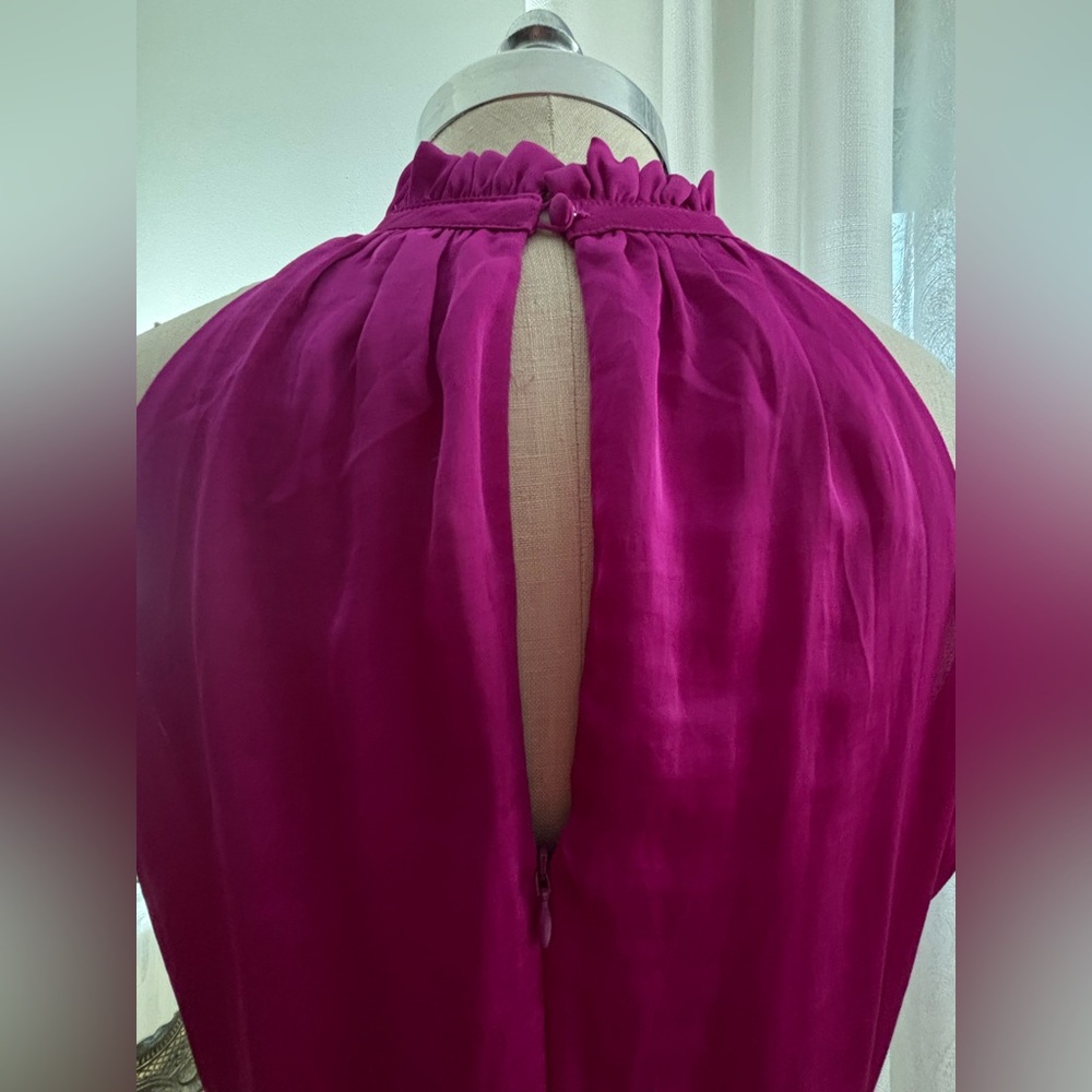 Banana Republic Fuchsia Halter Maxi Dress, 14, VGUC - Picture 5 of 12